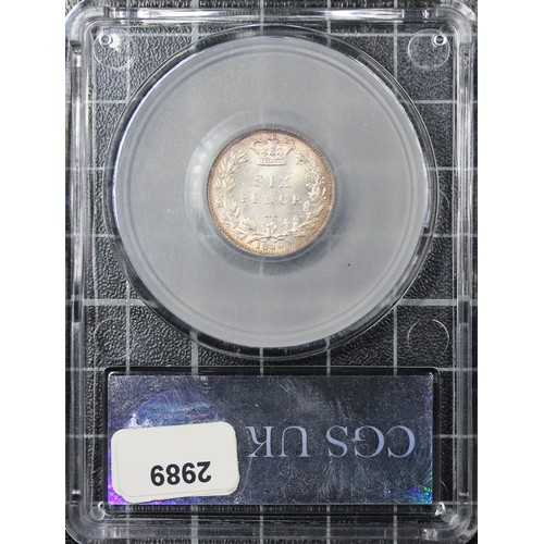 159 - 1885 Sixpence, CGS 82, Victoria. O. third young head left, R. SIX PENCE in wreath, date below. Soft ... 