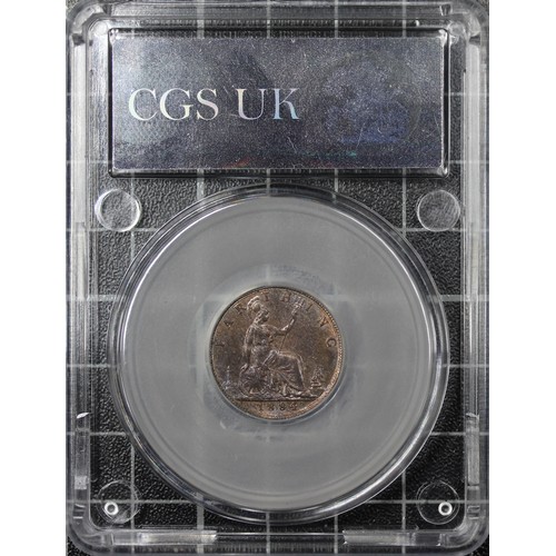 37 - 1884 Farthing, CGS 82, Victoria. O. young  