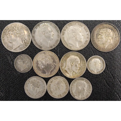 144 - A selection of maundy oddments (11) comprising 1828 4d, 1831 4d, 1904 4d, 1932 4d, 1823 3d, 1902 3d,... 