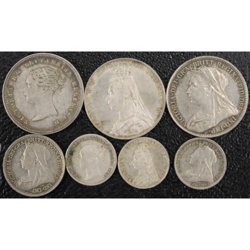 145 - A selection of maundy oddments (7) all Victorian issues comprising 1847 4d, 1890 4d, 1897 4d, 1897 2... 