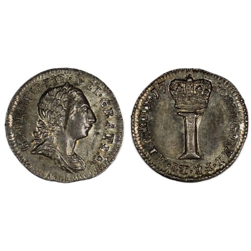 141 - 1780 Maundy penny, George III. Attractively toned with the lightest of wear to the reverse. Small de... 