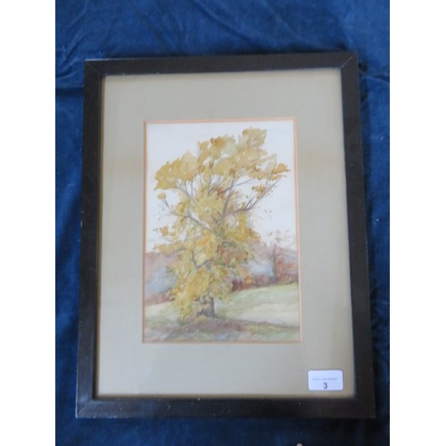 3 - A signed watercolour W. S. R. Brooks, 1915.