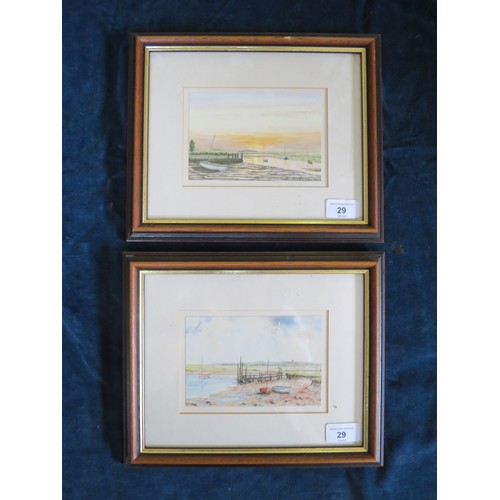 29 - Two framed pictures of Norfolk scenes by Brenda and Peter Dawkin.