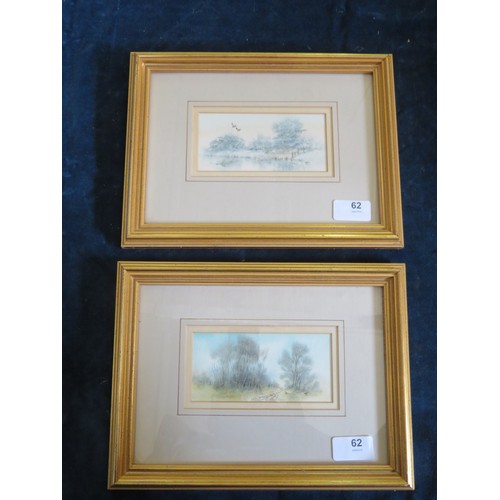 62 - Two framed watercolours by Trevor Parkin.