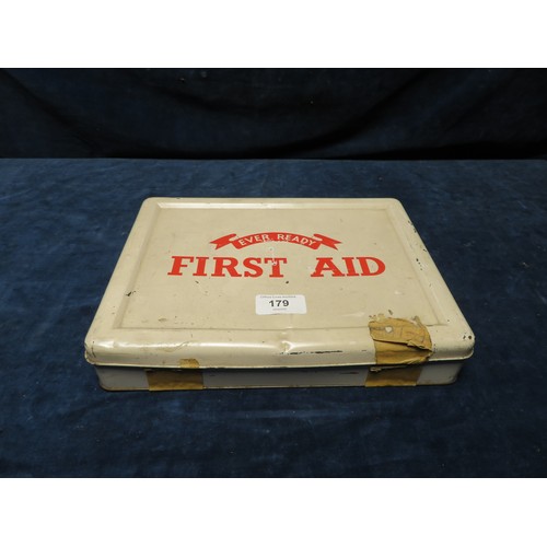 179 - A vintage 'Ever Ready First Aid Kit' in original metal box