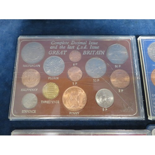 234 - Five coin sets being EIIR 1967, Great Britain 1966, Decimal Day 15th Feb 1971, Official Decimal Day ... 