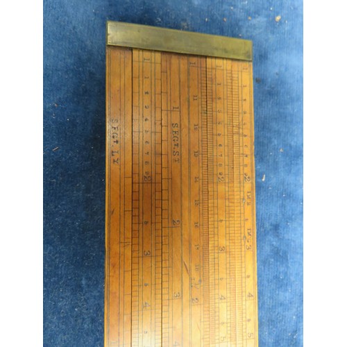 286 - An unusual Customer Officer's ruler by Loftus, 146 Oxford Street, London with brass mounts.