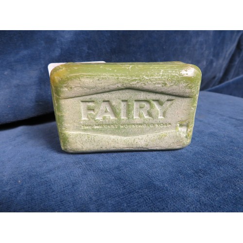 295 - An unusual piece of mid 20th century Fairy Soap carved with house interior including shelves, books,... 