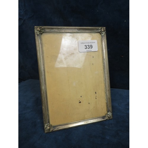 339 - A white metal photo frame.