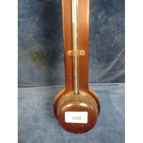 408 - A vintage stick barometer marked 