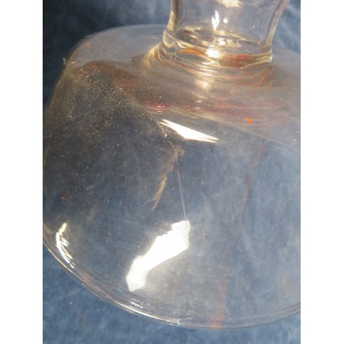 448 - A hand-blown pedestal glass bowl.