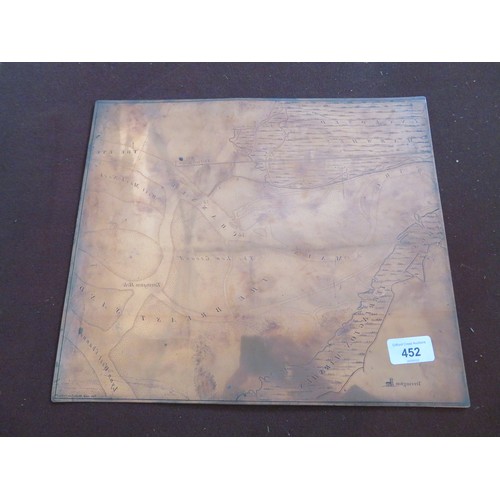 452 - A vintage copper printing plate depicting 