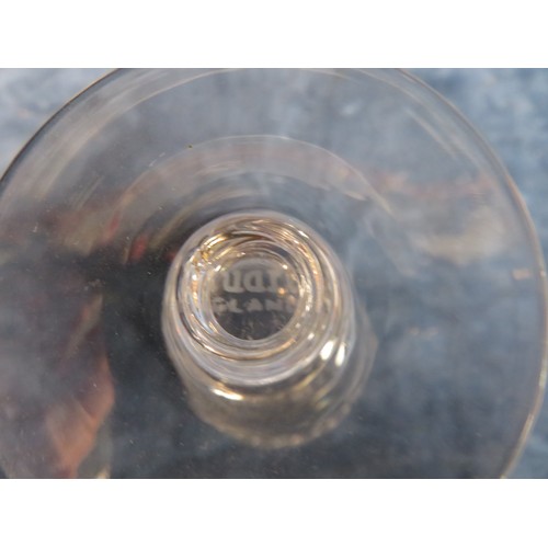 454 - A set of 10 cut glass wine glasses.