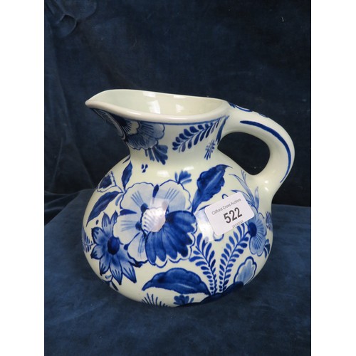 522 - A Delft Ware jug marked 