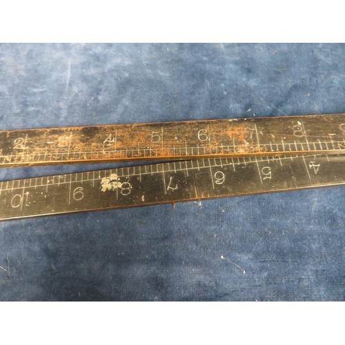 551 - An wooden Imperial 2-part folding ruler J. Pagone & Son, Birmingham, number 1611, measuring 5ft.