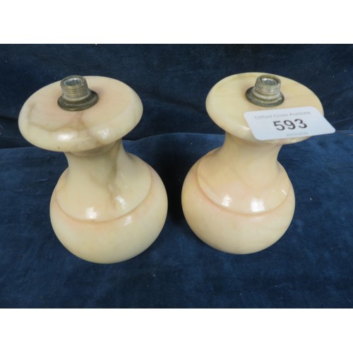 593 - A pair of lamp bases.