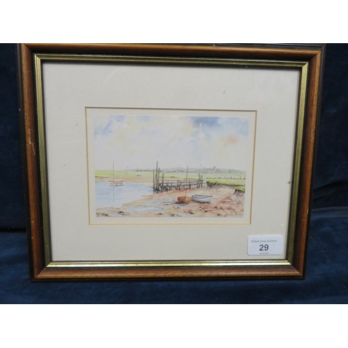 29 - Two framed pictures of Norfolk scenes by Brenda and Peter Dawkin.