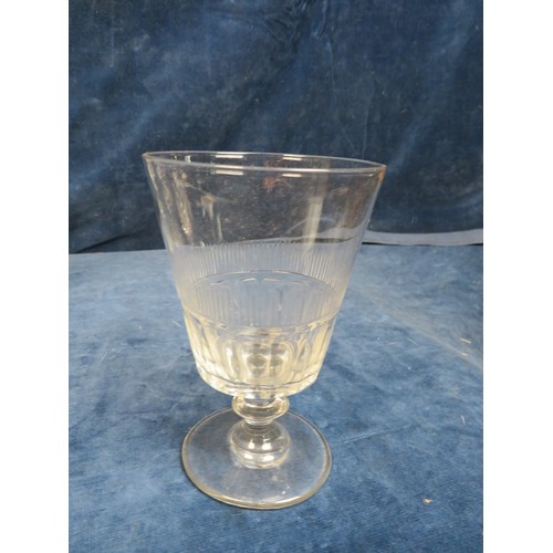 627 - A quantity of sundry cut and other glasses comprising 6 mixed pedestal goblets, and 6 mixed tumblers... 