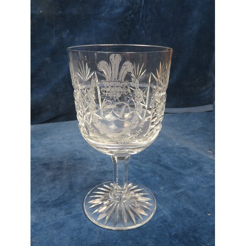 627 - A quantity of sundry cut and other glasses comprising 6 mixed pedestal goblets, and 6 mixed tumblers... 