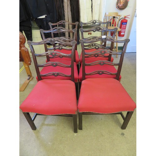 738 - Six 19th century Hepplewhite style dining chairs.