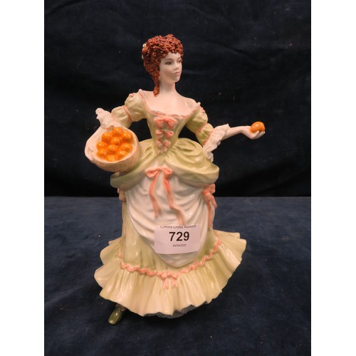 729 - A coalport figurine from the Femmes Fatales Series being 'Nell Gwynn' number 116 of 12,500 with cert... 