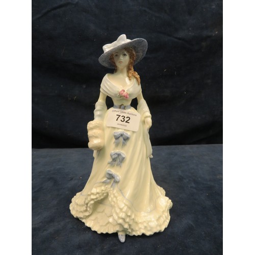 732 - A Coalport figurine from the Femmes Fatales Series being 'Emma Hamilton', number 159 of 12,500 with ... 