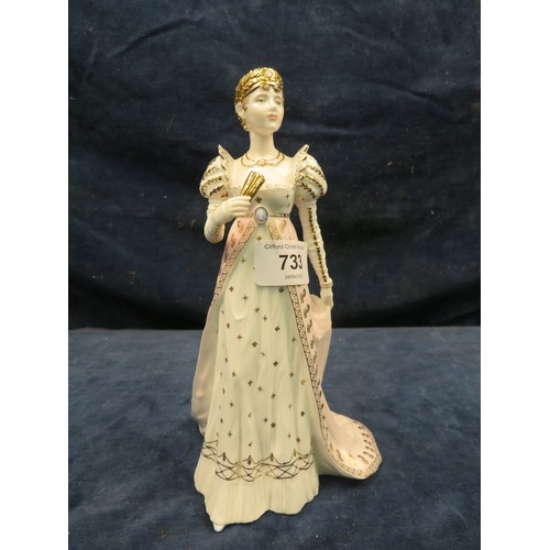 733 - A Coalport figurine from the Femmes Fatales Series being 'Empress Josephine' number 912 of 12,500 wi... 