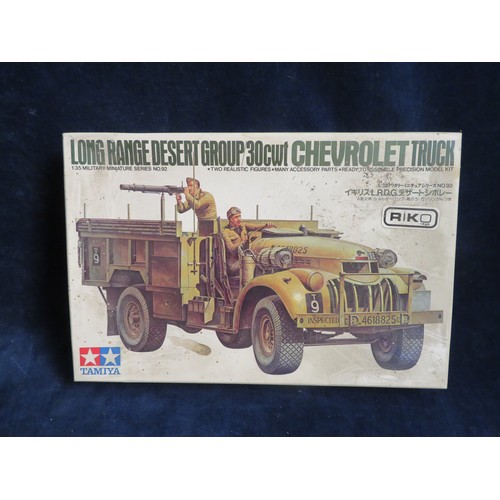 A boxed Tamiya long range desert group 30cwt Chevrolet truck