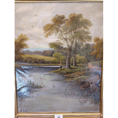 30 - An original oil on paper by Etty Horton (1835 - 1905) depicting 