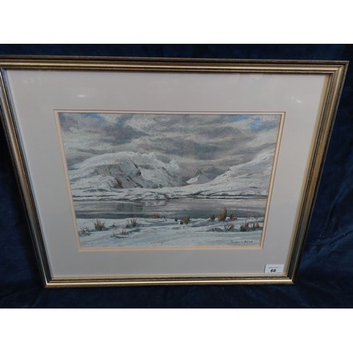 66 - A framed chalk pastel by Richard Alred entitled 