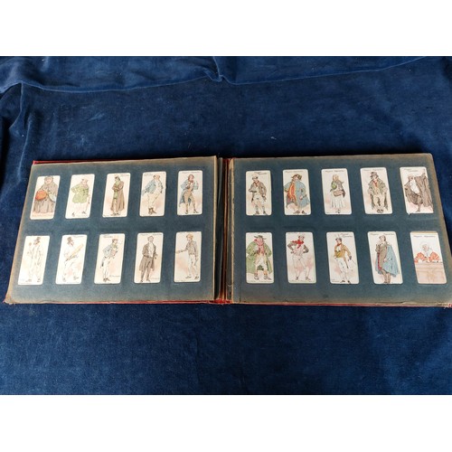 295 - A cigarette card album in disbound condition over 100 cigarette cards being Trains of the UK, being ... 