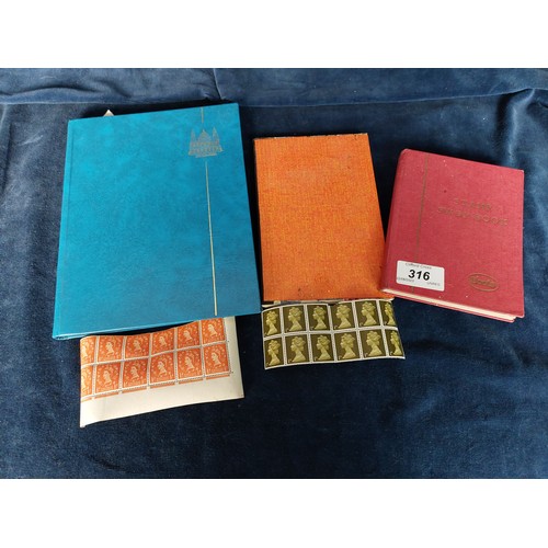 316 - Three stamp albums containing British Stamps.