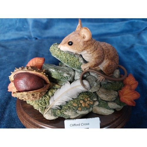 327 - Two Country Artists figurines depicting mice, one 'Woodmouse with Horse Chestnut', CA339, by Langfor... 