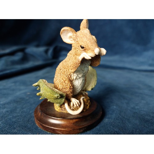 327 - Two Country Artists figurines depicting mice, one 'Woodmouse with Horse Chestnut', CA339, by Langfor... 