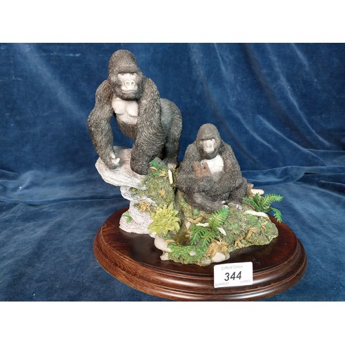 344 - A Country Artists figurine 'Mists of Dawn', CA717, on wooden base.