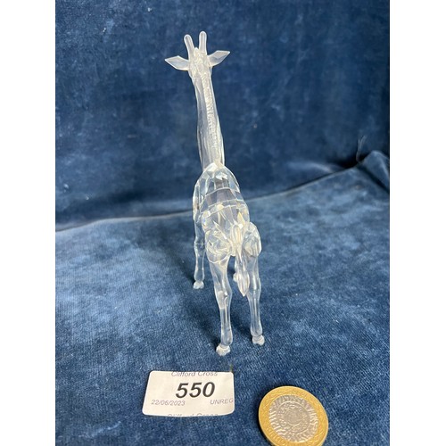 550 - A Swarovski Crystal figure of a Giraffe.