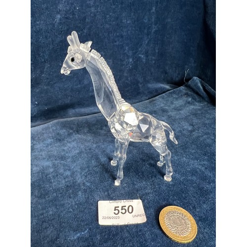 550 - A Swarovski Crystal figure of a Giraffe.