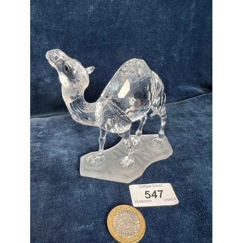 547 - A Swarovski Crystal figure of a Camel.