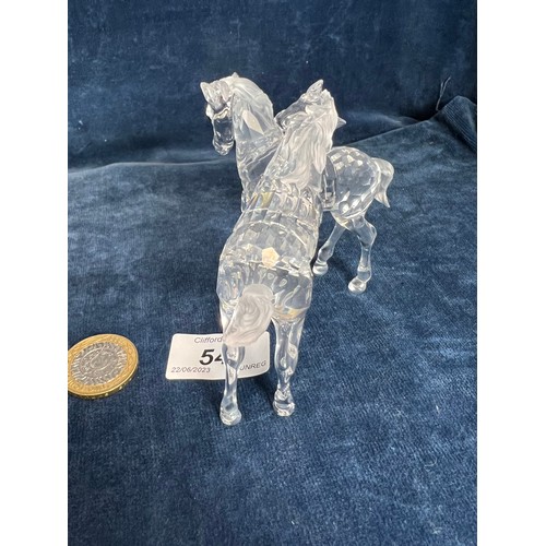 546 - A Swarovski Crystal figure of a pair of Foals.