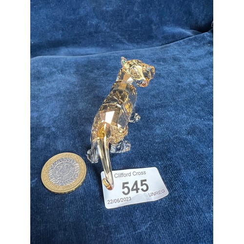 545 - A Swarovski Crystal figure of a Tiger cub.