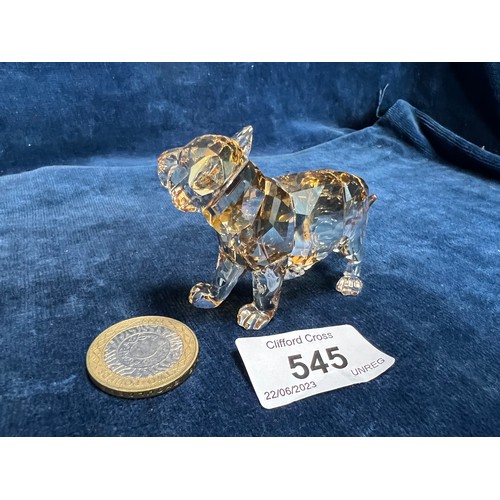 545 - A Swarovski Crystal figure of a Tiger cub.