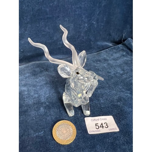 543 - A Swarovski Crystal figure of a Deer.