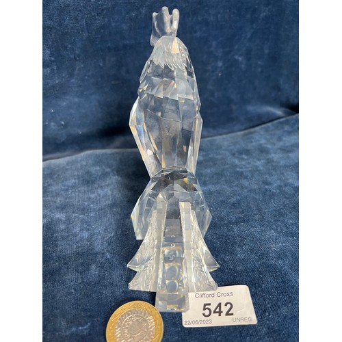 542 - A Swarovski Crystal figure of a Cockerel.