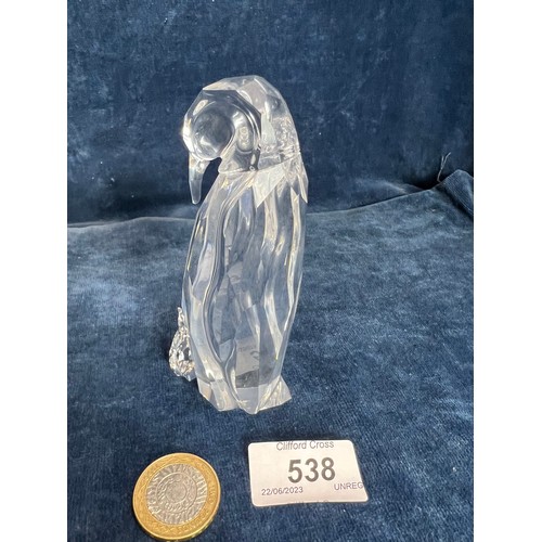 538 - A Swarovski Crystal figure of an Emperor Penguin.