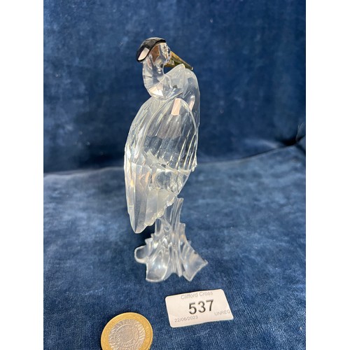 537 - A Swarovski Crystal figure of a Heron.