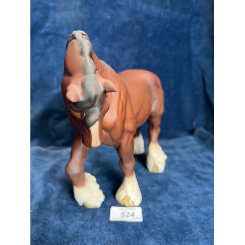 524 - A Beswick figure of a Chestnut Shire Horse.