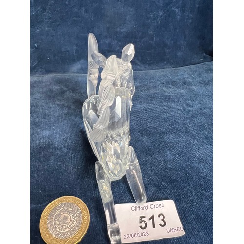 513 - A Swarovski Crystal figure of Unicorn (horn missing).