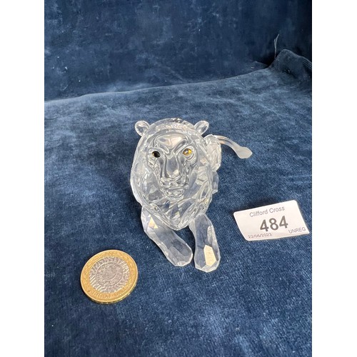 484 - A Swarovski Crystal figure of a Lion, Number 95 A-S-T.