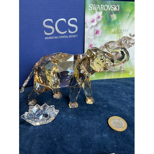 475 - A Swarovski Crystal figure of 'Cinta The Elephant' with certificate of authenticity and original box... 