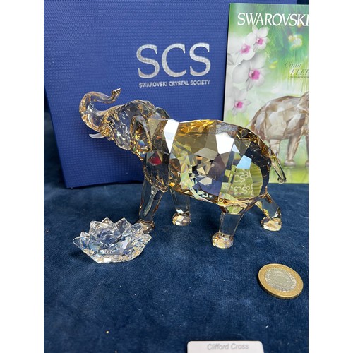 475 - A Swarovski Crystal figure of 'Cinta The Elephant' with certificate of authenticity and original box... 